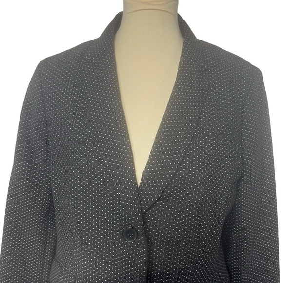 Talbots Black Blazer with small white dots. Size 12 in GUC - Picture 3 of 9